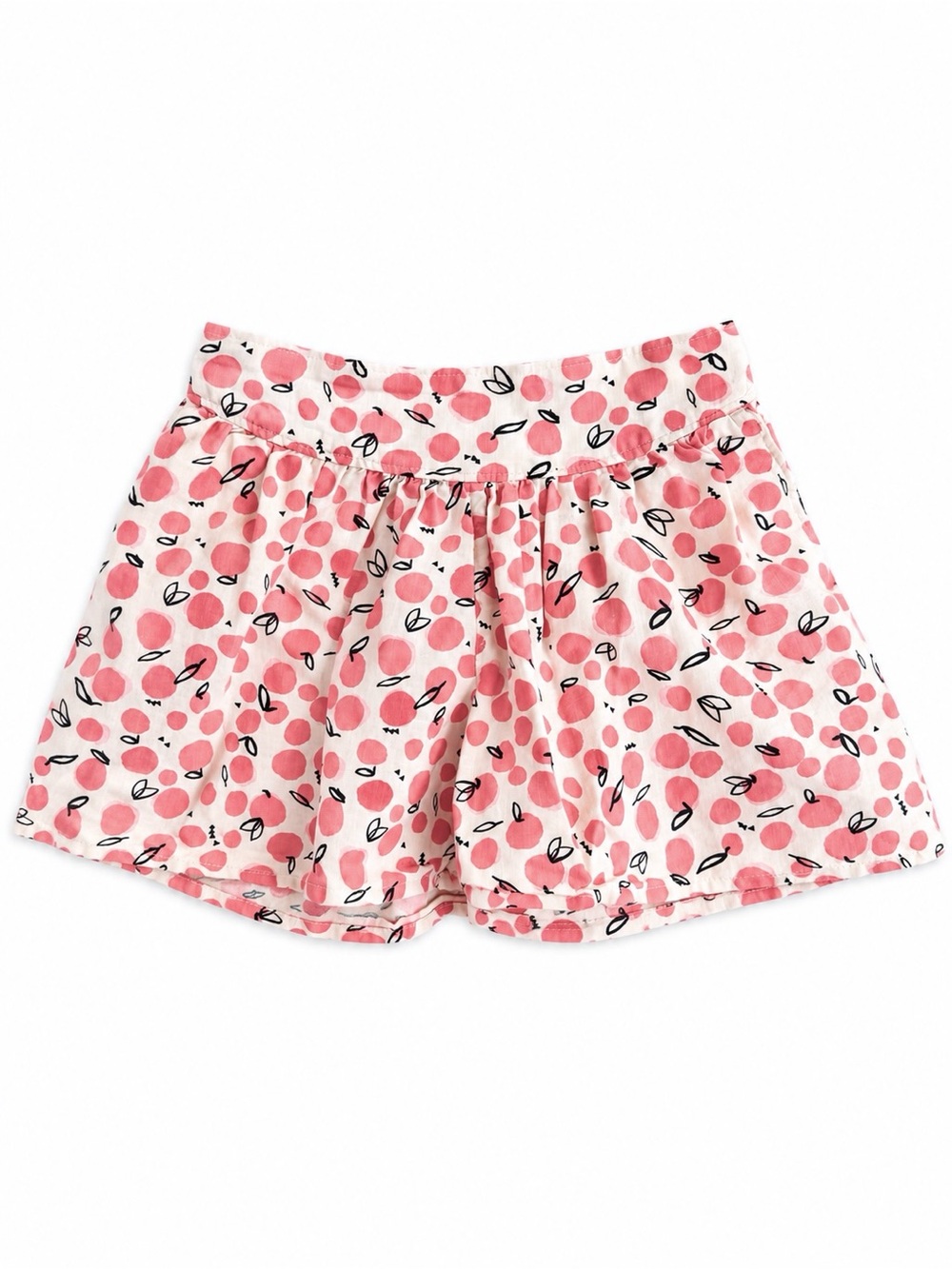 Tea Collection Girls Size 5 Coral Print Linen Cotton Pull On Shorts